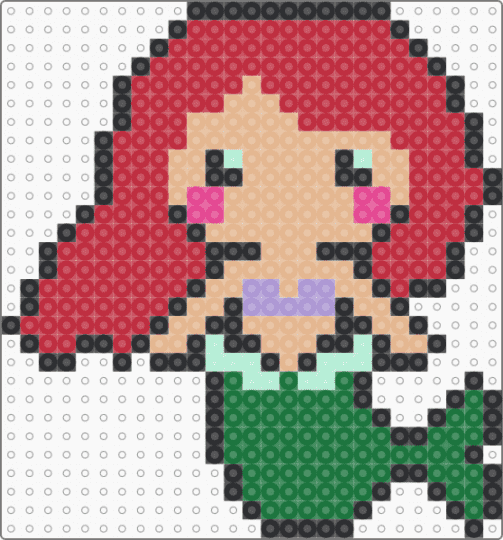 Chibi Ariel !!!111!!! - green,beige,red,cotdmermaids,mermaids,disney,the little mermaid,ariel,movies,cute,kawaii