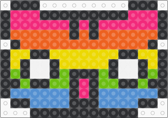 Rainbow Kitten !!!1111!!! x3 - black, cat, colorful, emo, neon, orange, scene, scene kid, scenecore, silly, yellow