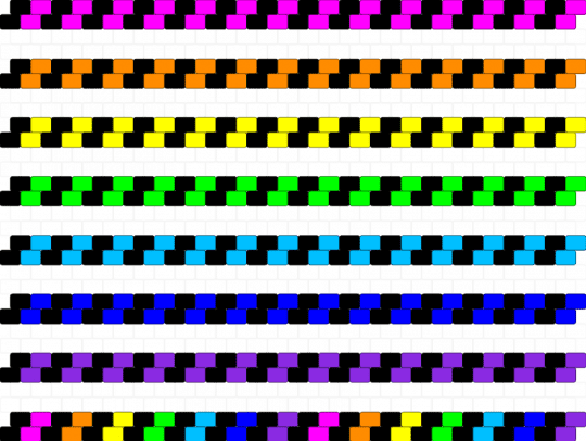 Rainbow Checkered Peyote Bracelet Set !1!1!1!!! x3 - black,purple,rainbow,peyote stitch,checkerboard,scene,scene kid,scenecore,emo