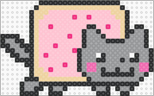 Nyan Cat !!! x3 (No Rainbow) (Top Tier) - gray,pink,nyan cat,cat,memes,pop tart,scene,scenecore,scene kid,emo