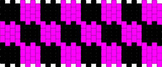 Checkered Pink and Black cuff (Multistitch) - black,pink,scene,scene kid,emo,scenecore,checkered,multistitch