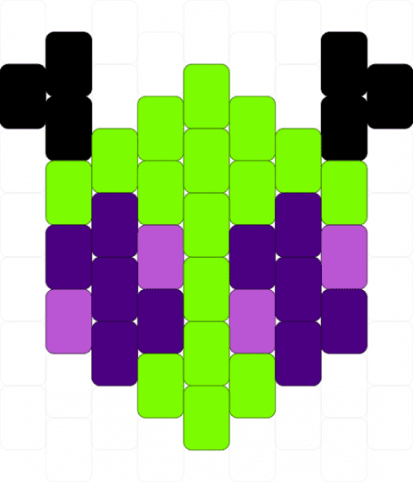 Tak Charm !! - emo, green, invader zim, irken, peyote stitch, purple, scene, scene kid, scenecore, tak