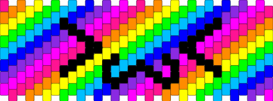 Very Silly Rainbow Smirky Face Cuff !!!!1111!!!! - pink,purple,rainbow,scene,scene kid,scenecore,emo,neon,colorful,silly