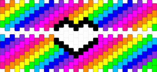 Rainbow Hollow Heart Cuff !!!!1111!!!! x3 - pink,purple,rainbow,neon,colorful,scene,scenecore,scene kid,emo,love