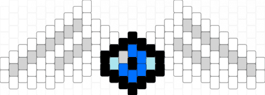 Weirdcore Eye w/ Wings Charm !! - blue, cotdsurrealism, eyeball, eyes, light blue, peyote stitch, surreal, surrealism, weirdcore, white, wings