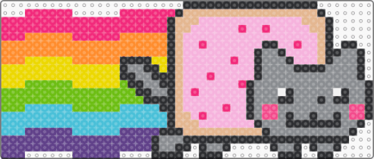 Nyan Cat !! (New and Improved !!) - gray,pink,nyan cat,rainbow,memes,scene,scenecore,emo,scene kid,pop tart