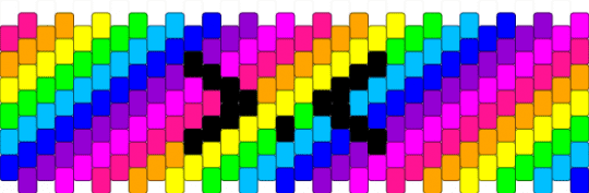 Cute and Silly face cuff !! ^^ (Rainbow) - purple,pink,rainbow,neon,colorful,scenecore,scene kid,emo,silly