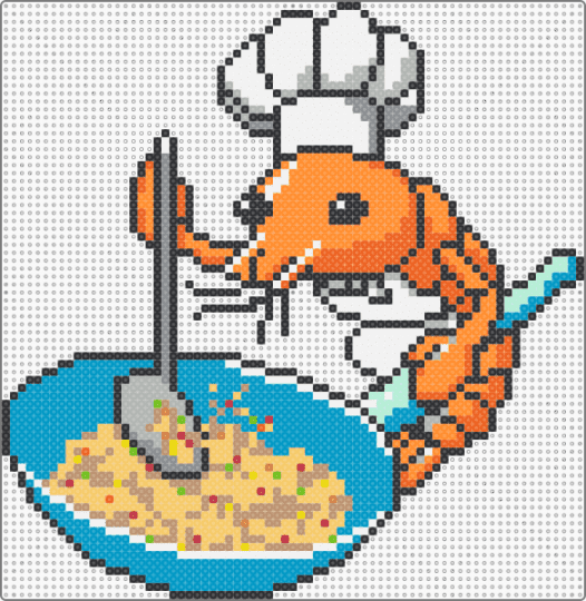 You’re telling me a shrimp fried this rice ?! - beige,orange,light blue,yellow,cotdfoodfestival,shrimp,prawn,rice,food,memes,silly,fried rice