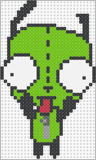 Cute GIR !1!!1!1 - cartoons, emo, gir, green, invader zim, jhonen vasquez, scene, scene kid, scenecore