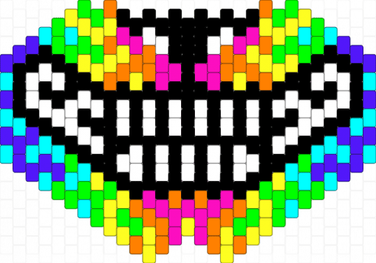 Rainbow Wolf Mask !1!!1!1!1!!1 xD - colorful, cotdwolves, emo, green, light blue, neon, orange, rainbow, scene, scene kid, scenecore, yellow