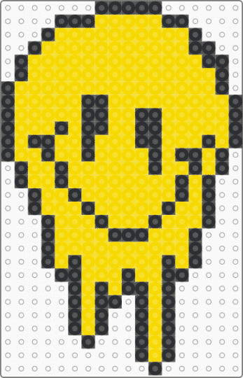 Trippy Melting Smiley !!! :P - black, drippy, edm, melting, rave, smiley, smiley face, trippy, yellow