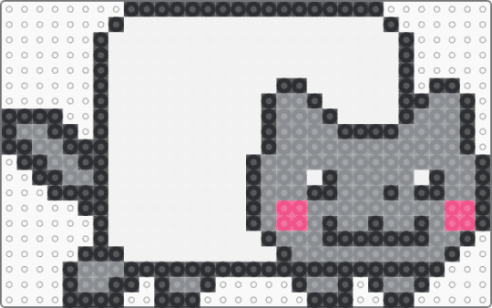 Nyan Cat Base !! (Ver 2. w/ No rainbow) - cat, emo, gray, memes, nyan cat, pop tart, scene, scene kid, scenecore, white