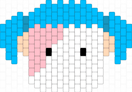 Sally Face peyote charm ! :3 - light blue,sally face,charm,peyote,video game,video games