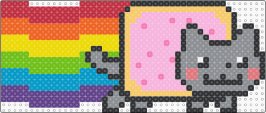 Nyan Cat !! - gray,pink,yellow,nyan cat,meme,scene,scene kid,emo,cat,rainbow,pop tart