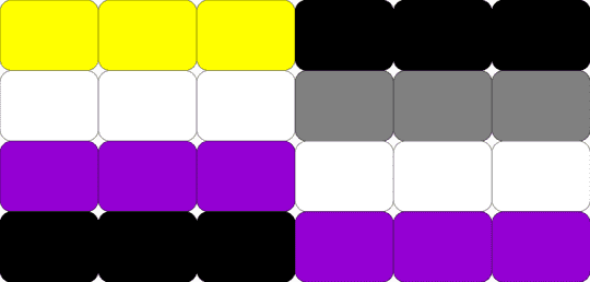 Non-binary/Ace Charm !! - purple,pride,ace,asexual,nonbinary,ladder stitch,charm,flag,pronouns