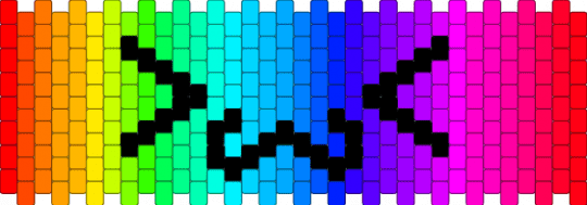 HOLY EYESTRAIN SMIRKY FACE CUFF !!!!1111!!!! x3 - orange,light blue,pink,colorful,rainbow,silly,color spectrum,scene,scene kid,scenecore,emo