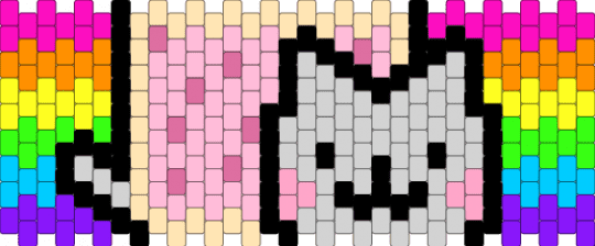 Nyan Cat Cuff !! xD - 2010s internet, beige, emo, meme, memes, pink, pop tart, scene, scene kid, scenecore