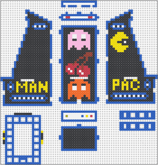 Pac Man Arcade Cabinet Phone Holder (WIP) - black,blue,cotdarcadelights,pacman,pac man,arcade,arcade cabinet,video games,80s,nostalgia