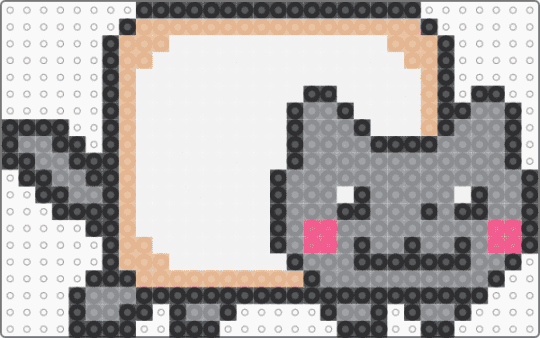 Nyan Cat Base !! (Ver 1. w/ No rainbow) - cat, emo, gray, memes, nyan cat, pop tart, scene, scene kid, scenecore