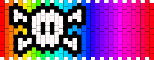 HOLY EYESTRAIN SKULL W/ CROSSBONES - color spectrum, colorful, emo, pink, purple, rainbow, red, scene, scene kid, scenecore, spooky
