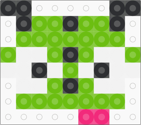 Mini GIR face !! - green,gir,invader zim,jhonen vasquez,scene,scenecore,emo,scene kid