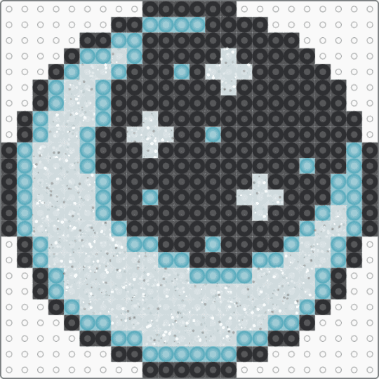 Sparkly Moon !! (w/ glow in the dark !!) - light blue,white,cotdmoonlight,glow in the dark,moon,night,sparkly,black,shimmery