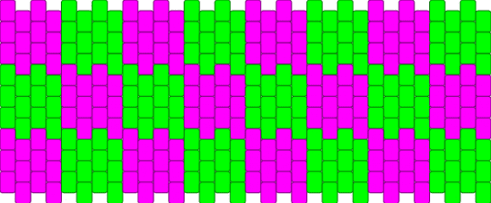Green and Pink Checkered Cuff (Multistitch) - pink,green,multistitch,checkered,scene,emo,scene kid,scenecore