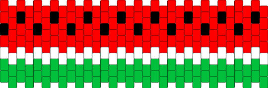 Watermelon Cuff !!!1!!1!1!!! xP - colorful, cotdfruit, food, fruit, fruits, green, melon, multistitch, red, watermelon