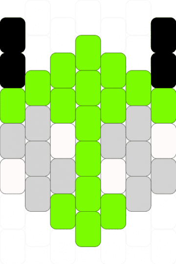 Irken Charm Base !! - Male - free to remix, free to use, green, invader zim, irken, oc, peyote stitch, remix, white