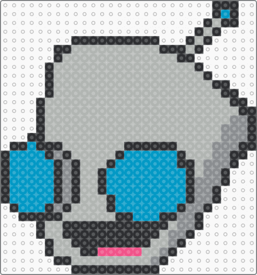 GIR smiling !! ^^ - beige,cotdrobots,gir,invader zim,jhonen vasquez,scene,scenecore,scene kid,emo