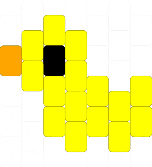 Duckie !1!1! >_ - yellow,duck,bird,charm,peyote,easy,cute,beginner
