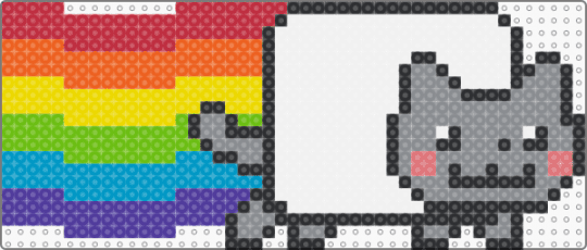 Nyan Cat Base (w/ rainbow) - gray,red,orange,rainbow,nyan cat,white,scene,scene kid,emo,meme,cat