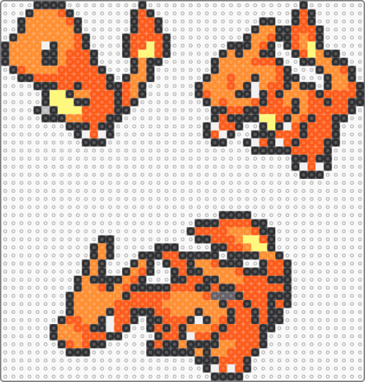 Charmander Evolution !! ^_^ - orange