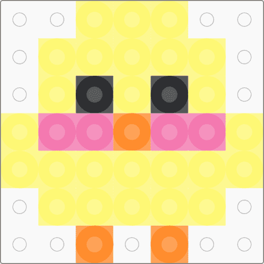 Chick !! - yellow,chick,cute,kawaii,charm,perler,easy,animal