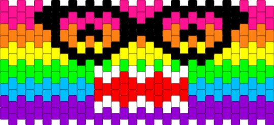 Rainbow Nerd Domo !! - pink,yellow,green,purple,domo,rainbow,scene,scene kid,scenecore,emo,nerd,cute
