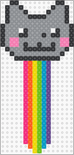 Nyan Cat Bookmark !! :3 - gray,cotdlibraries,nyan cat,memes,rainbow,scene,scenecore,scene kid,emo