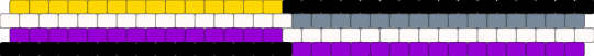 Nonbinary and Asexual cuff (small) - purple,peyote,cuff,nonbinary,asexual,pride,flags,small