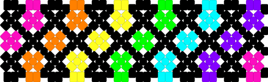 Rainbow Checkered Cuff !1!11!1!1!1!1!1!1!! xD - black, colorful, cotdabstractpatterns, emo, light blue, neon, orange, purple, rainbow, scene, scene kid, scenecore