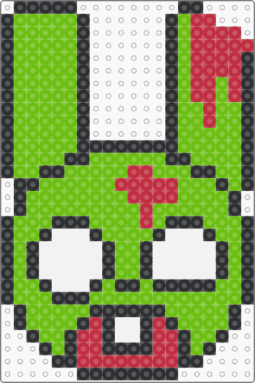 Zombunny of DOOM !!! - bloody, emo, green, halloween, scene, scene kid, scenecore, spooky, zombie