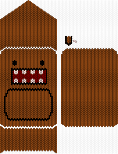 Domo Backpack 1/4 - red,domo,brown,backpack,bag,scene,emo,panel