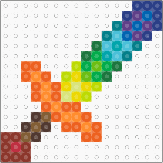 Minecraft Rainbow Sword !!!!111!!!! XDXDXDXDXD - blue, colorful, cotdswords, green, minecraft, orange, rainbow, red, sword, swords, video game, video games