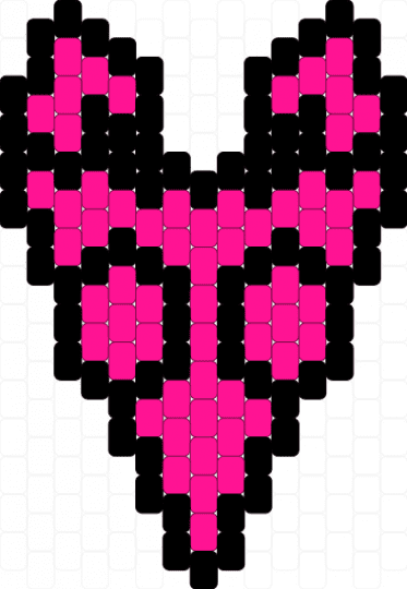 Irken Symbol Charm !!!!1111!!!! - black,pink,cotdaliens,invader zim,peyote stitch,scene,scenecore,scene kid,emo,jhonen vasquez