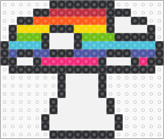 Gayshroom of DOOM 1!!11! xD - black, colorful, cotdmushrooms, gay, lgbt, lgbtq, orange, pride, purple, queer, rainbow, white, yellow