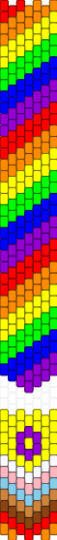 Pride Tie !! - orange,green,purple,colorful,pride,rainbow,pride month,peyote stitch,intersex,flags,lgbt,lgbtq