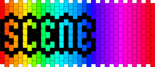 HOLY EYESTRAIN SCENE CUFF !!!!111!!!! xD - colorful, emo, gradient, light blue, neon, pink, purple, rainbow, red, scene, scene kid, scenecore