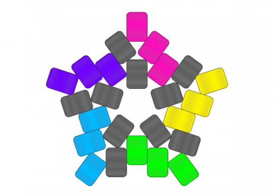 Silver Swirl Rainbow Star !! - colorful, cotdsilver, emo, gray, neon, scene, scene kid, scenecore, stars