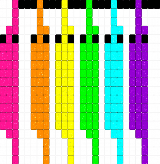 Rainbow Glitter Worm Single !! (READ THE DESC) - orange,green,purple,colorful,scene,scene kid,scenecore,emo,glitter,rainbow,worms,black