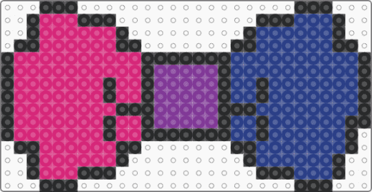 bi bowtie - pink,blue