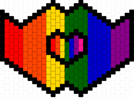pride flag mask - red,purple