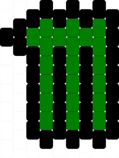 green monster charm - black,green